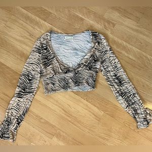 Urban Outfitters Zebra Print Top